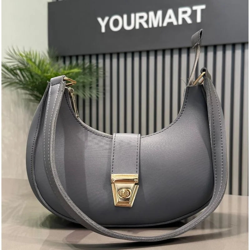 Dark Gray Elegant Handbag for Women