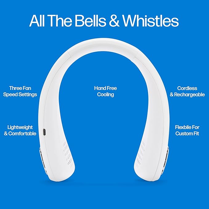 USB Rechargeable 3-Speed Personal Cooler for Indoor Outdoor Travel