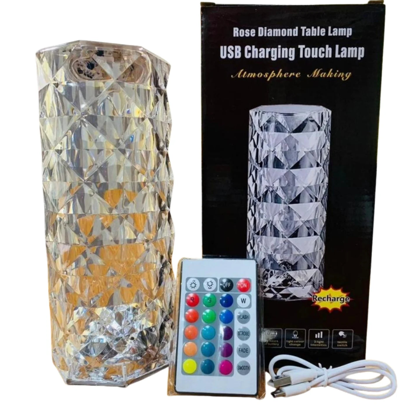 USB Rechargeable Bedside Lamp with Remote