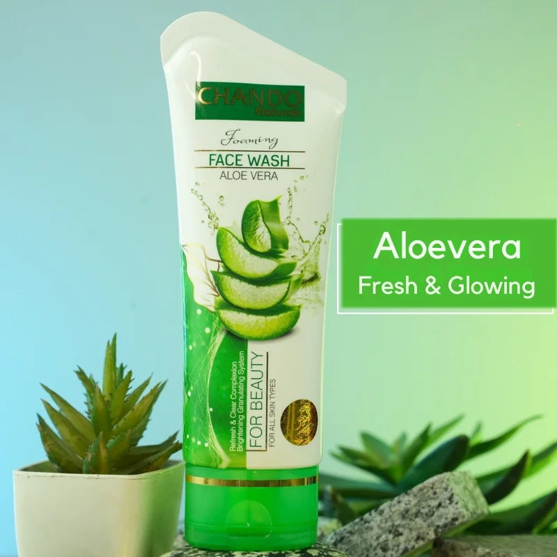 Chando Naturals Aloe Vera Beauty Face Wash 100ml Gentle Hydrating Cleanser for Sensitive Skin