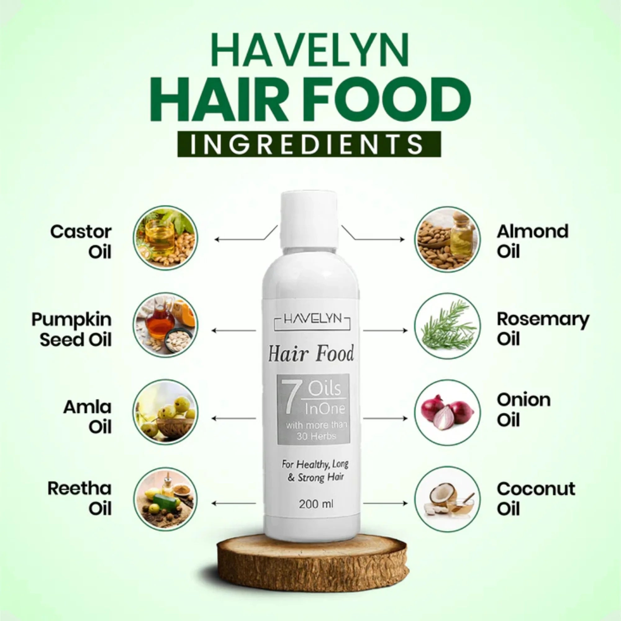 7 Oils & 30+ Herbal Extracts for Strong & Healthy Hair