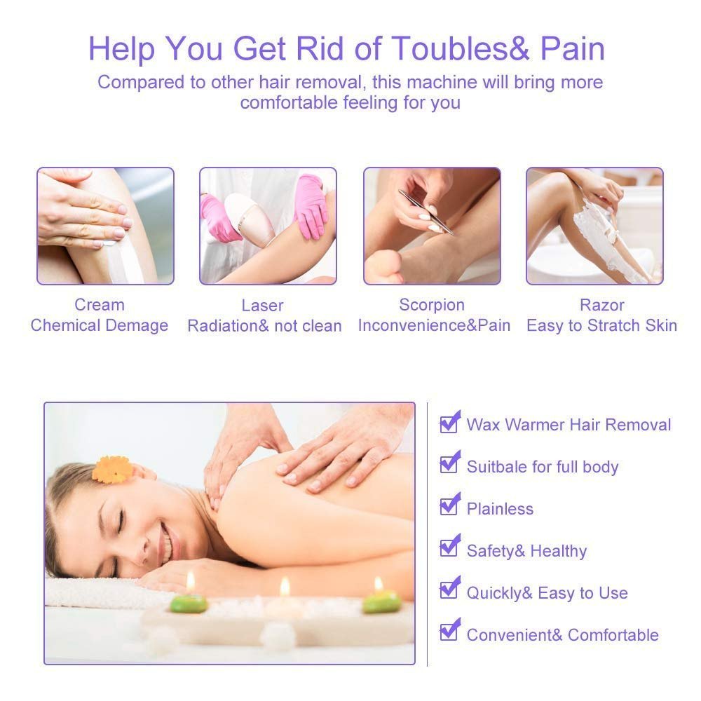 Portable Cartridge Wax Warmer with Epilators