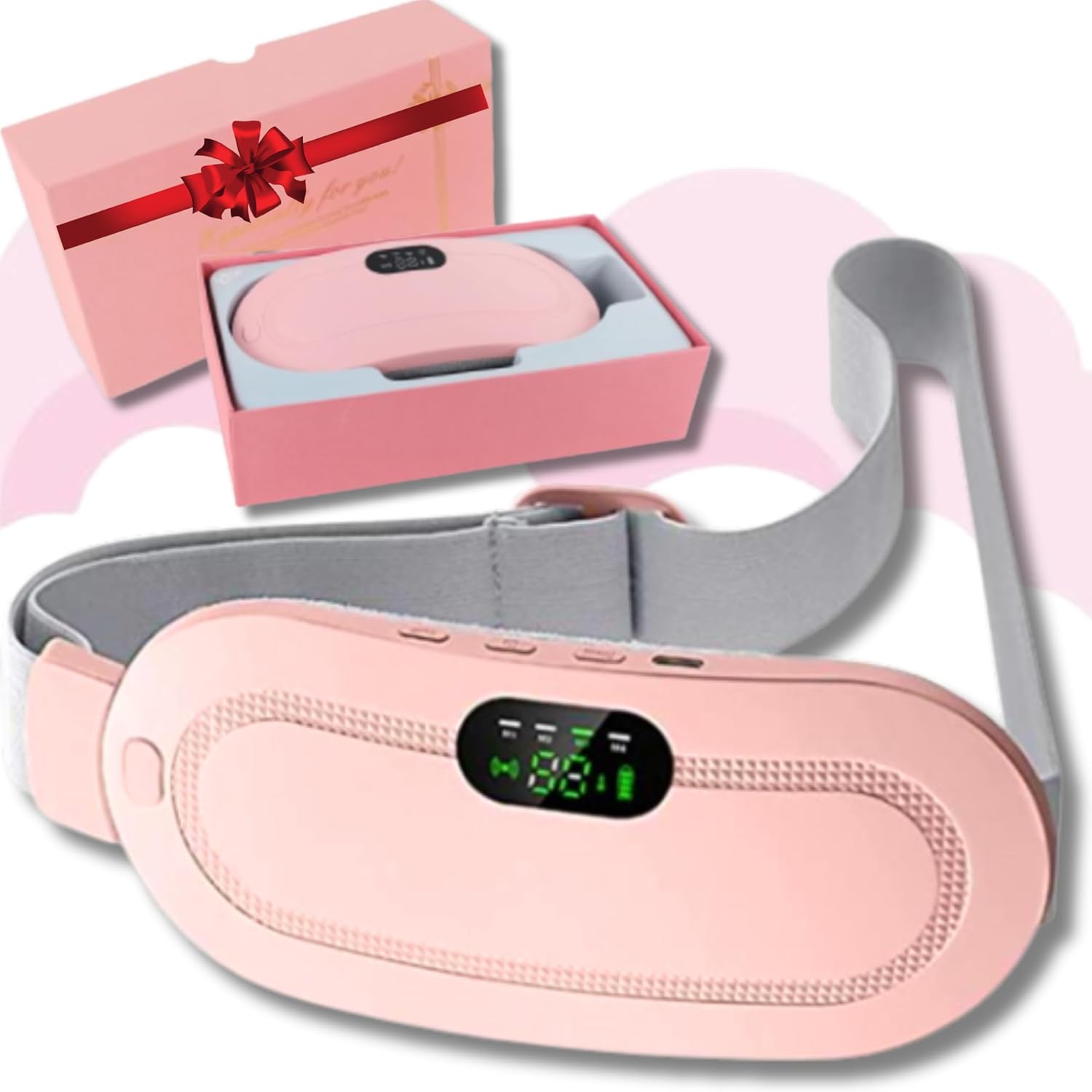 3 Heat Levels, 4 Massage Modes – Fast Relief for Menstrual Cramps