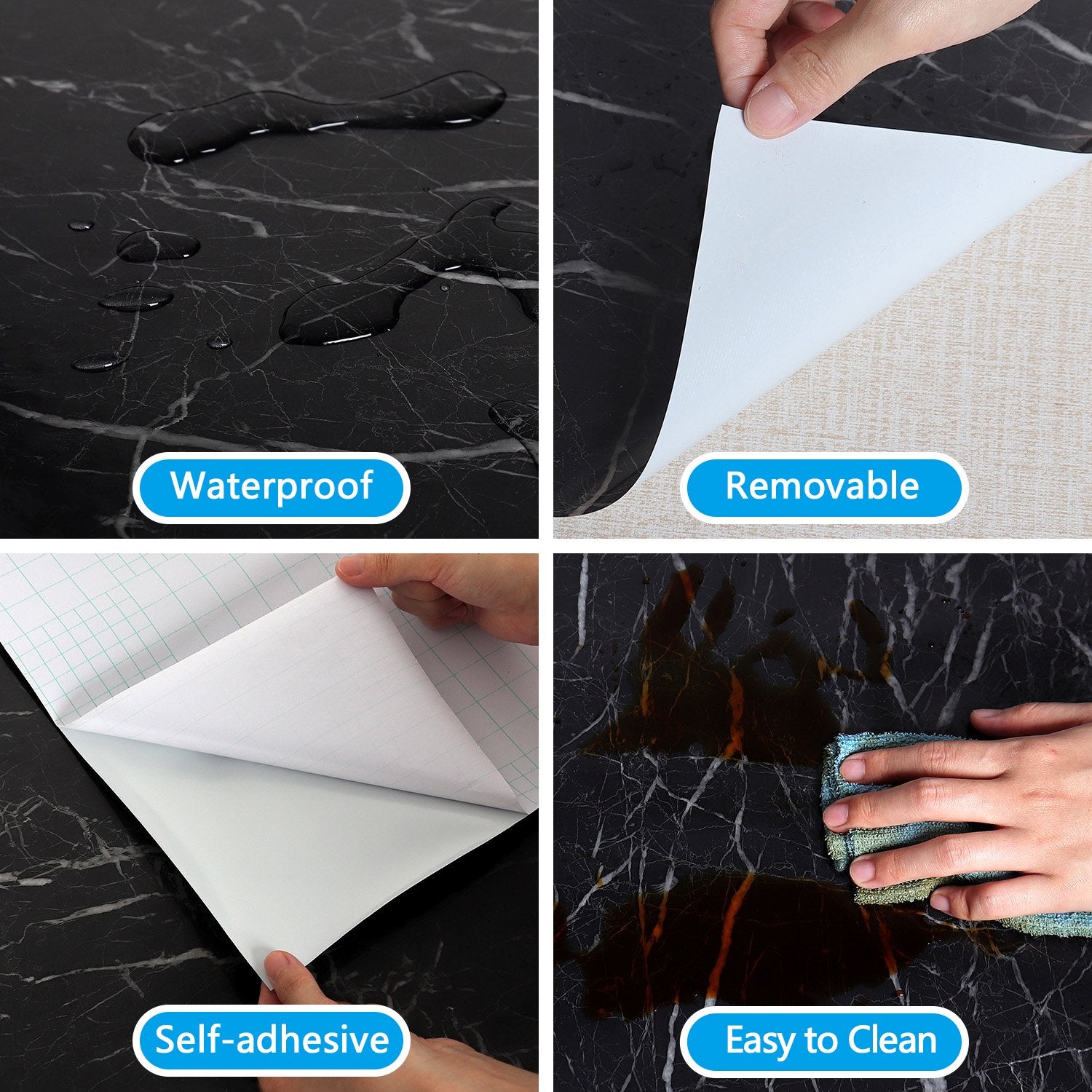 Waterproof Self-Adhesive PVC Wallpaper for Furniture Walls