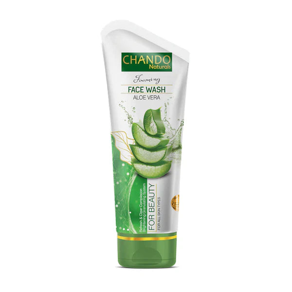 Chando Naturals Aloe Vera Beauty Face Wash 100ml Gentle Hydrating Cleanser for Sensitive Skin