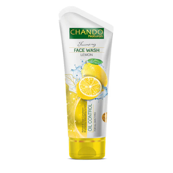 Chando Naturals Lemon Oil Control Face Wash 100ml Gentle Cleanser for Oily and Combination Skin
