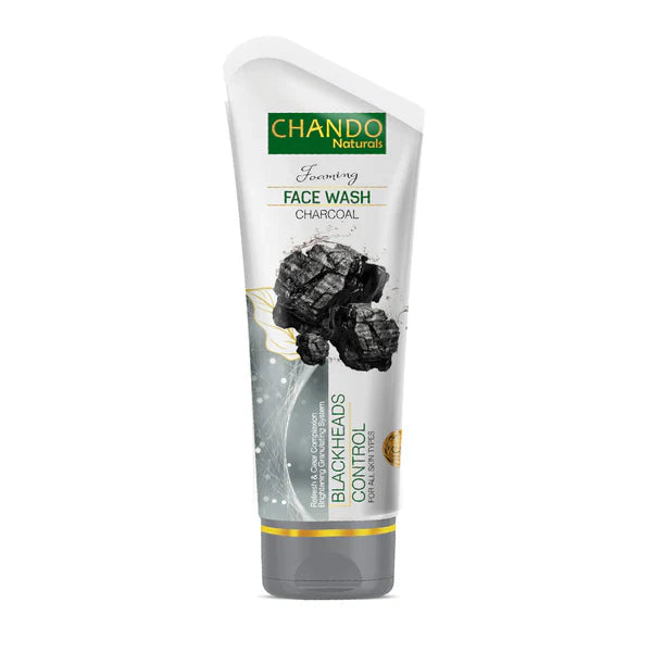 Chando Naturals Charcoal Blackheads Control Face Wash 100ml Daily Cleanser for Oily and Combination Skin