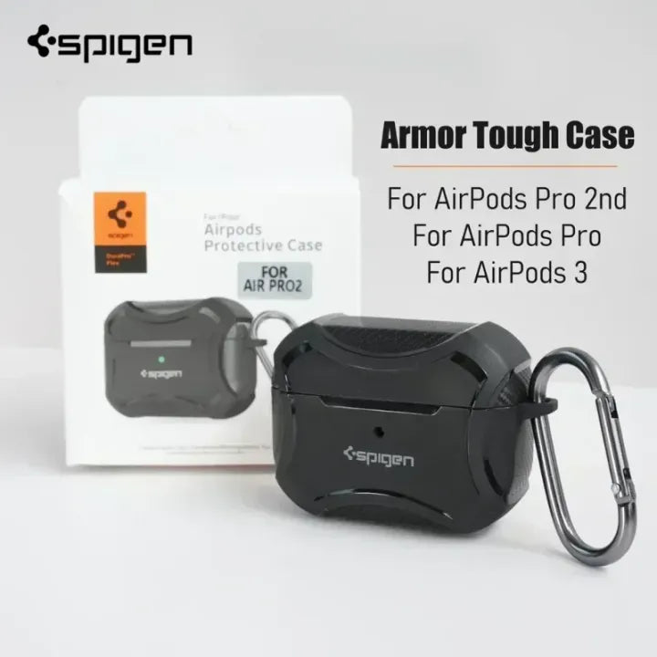 Pro 2/Pro/Airpods 3 Full Protective Case with Metal Hook